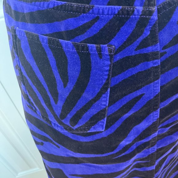 Boden Purple and Brown Velvet Zebra Skirt 10L - Picture 4 of 5
